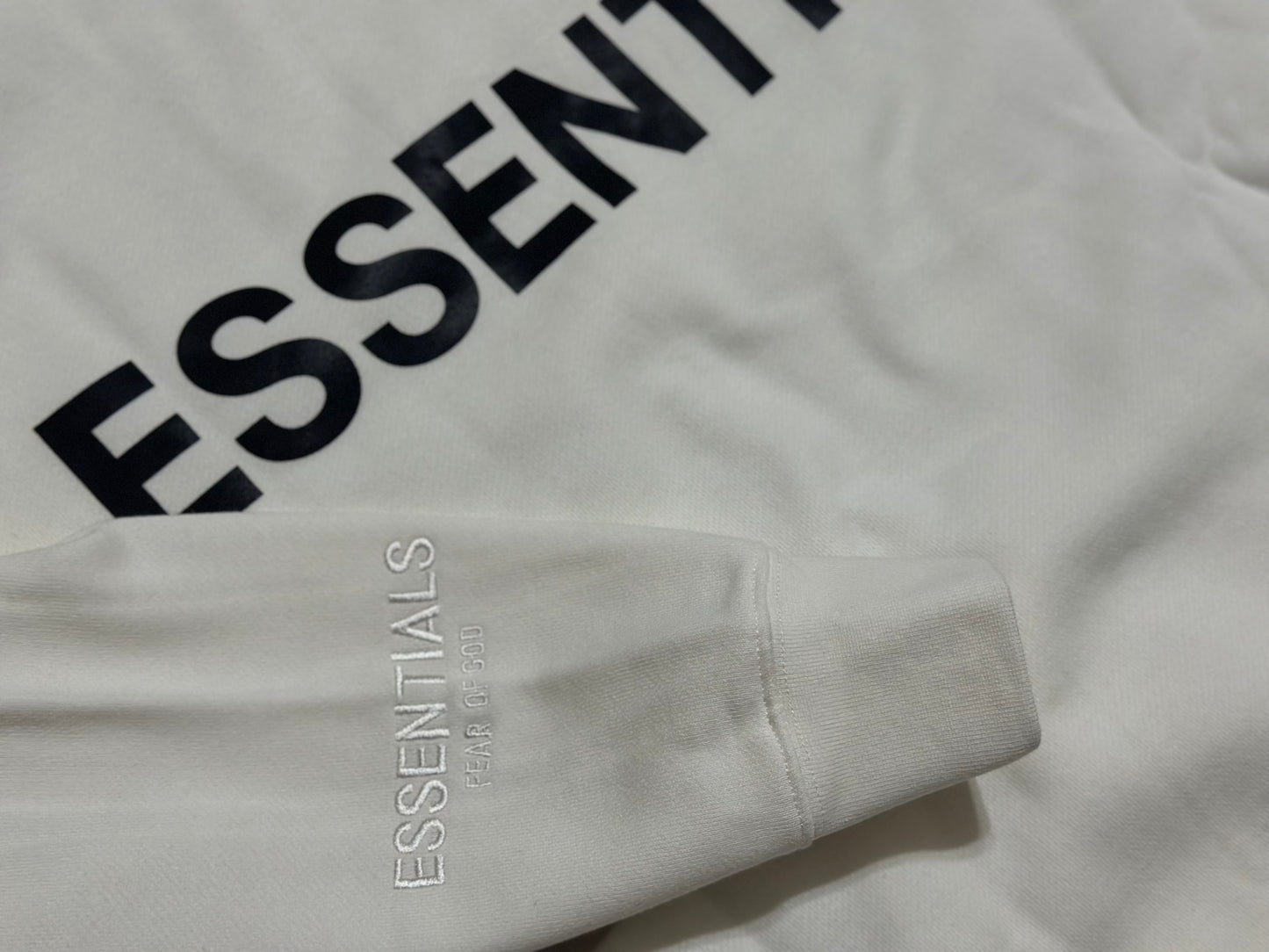 White Essentials Fear of God Hoodie
