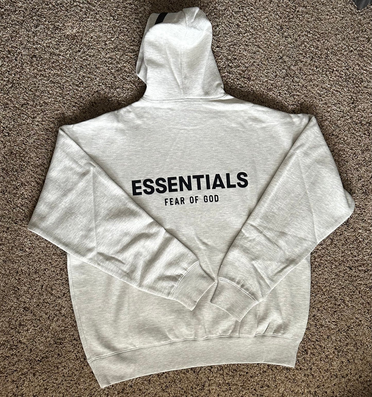 Light Oatmeal Essentials Fear Of God Hoodie