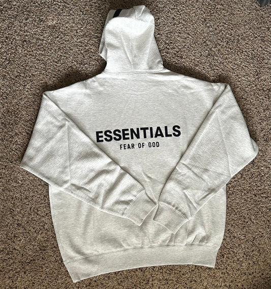 Light Oatmeal Essentials Fear Of God Hoodie